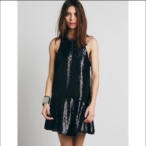 BRAND NEW Free People Black Sequin Dress